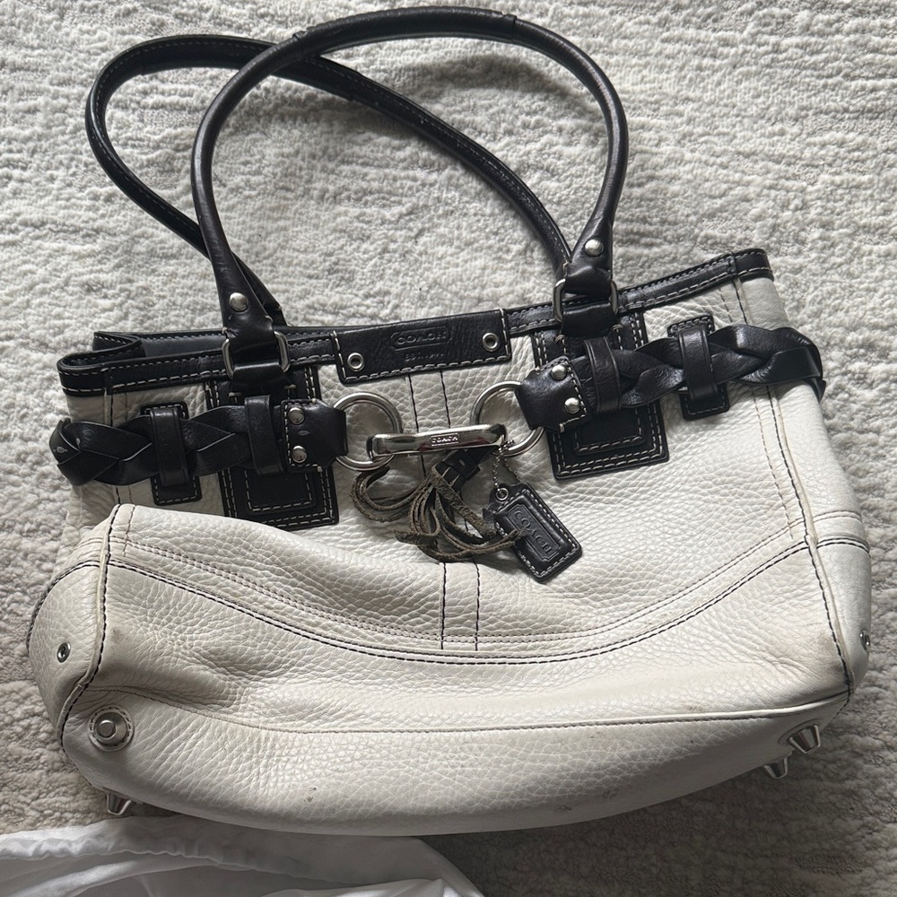 Coach Black and White Shoulder Bag